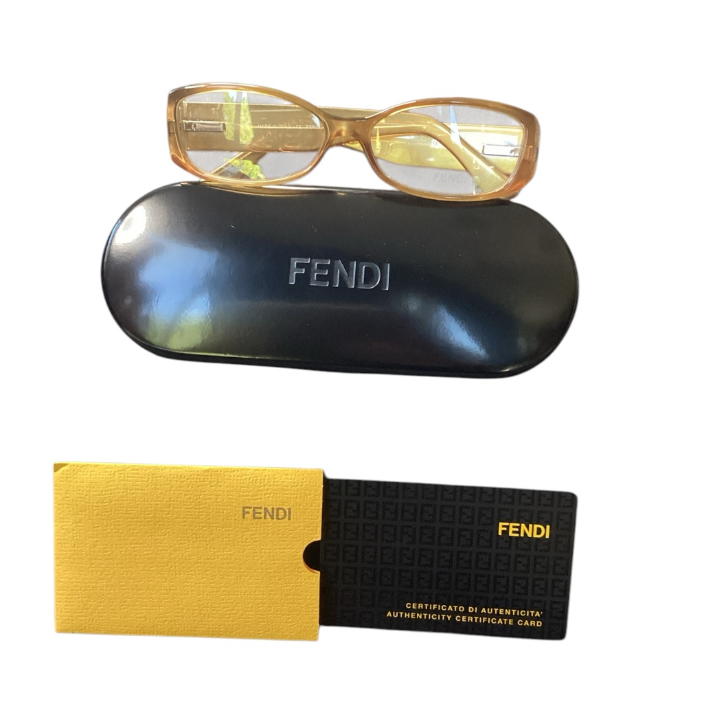 Gold Fendi Reading Glasses W/ Case Brand New (T21)